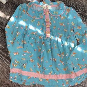 Matilda Jane Blue Floral Kids Blouse 4T